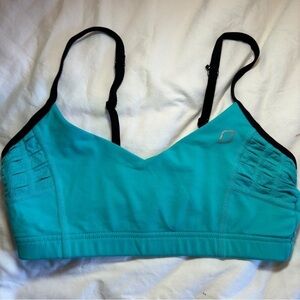 Lorna Jane Sports Bra Small Teal Convertible Straps Adjustable Activewear